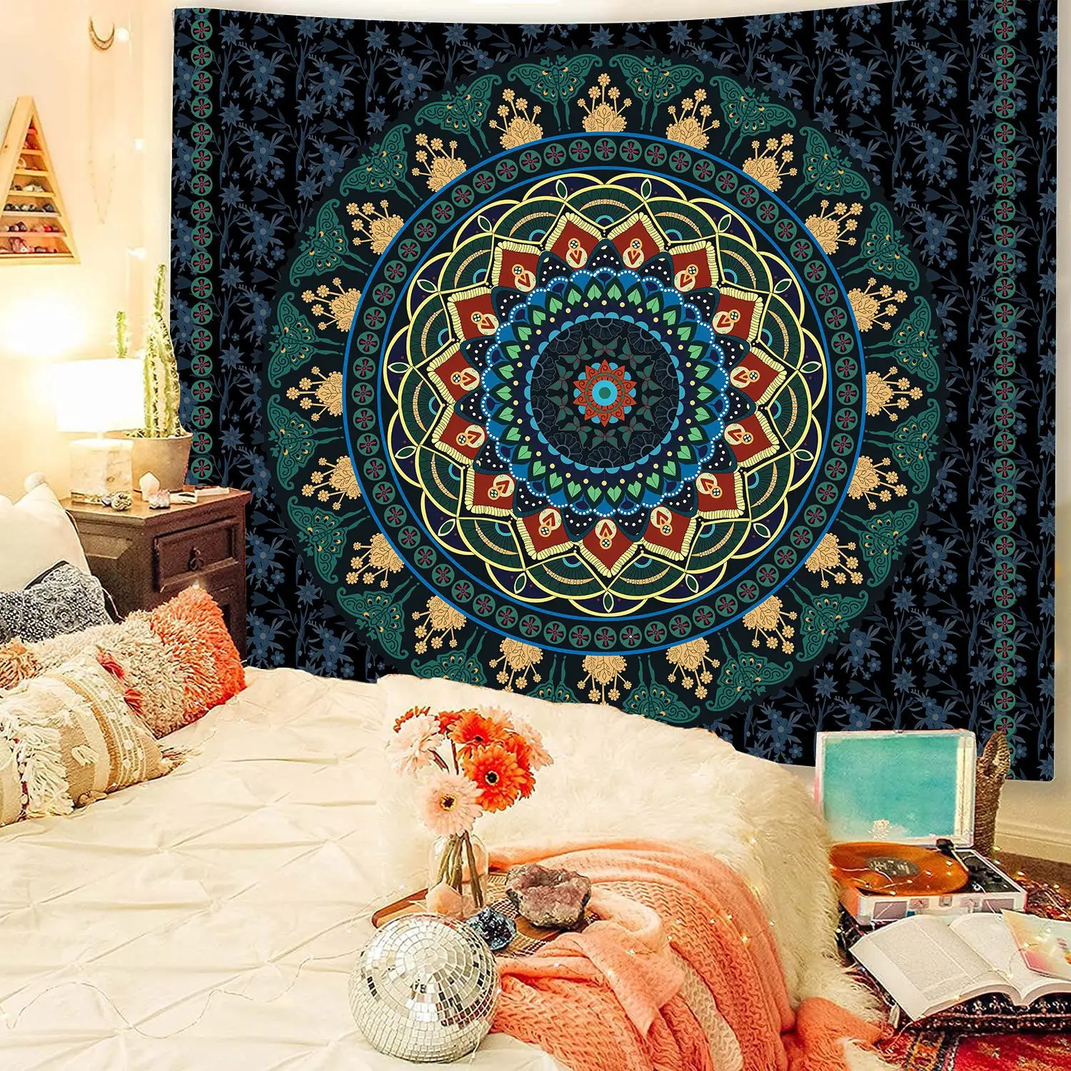 

Гобелен в стиле бохо, мандала, настенный гобелен, декор для комнаты, постельные покрывала, полиэстер, Бики, настенный гобелен, одеяло, богемный, Psychedelic гобелен