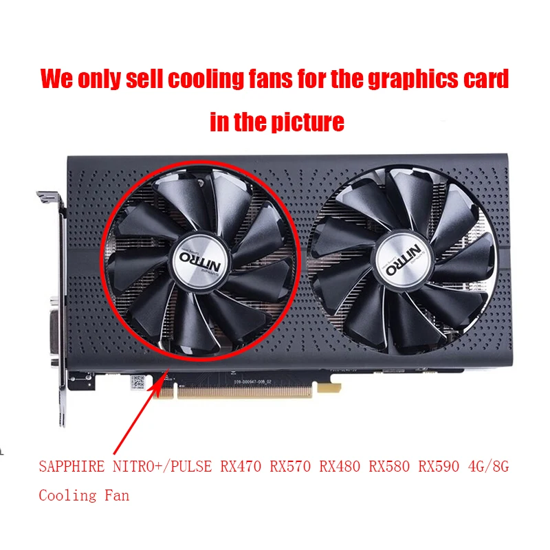 Видеокарта SAPPHIRE AMD Radeon охлаждающий вентилятор NITRO +/PULSE RX470 RX570 RX480 RX580 RX590 кулер для