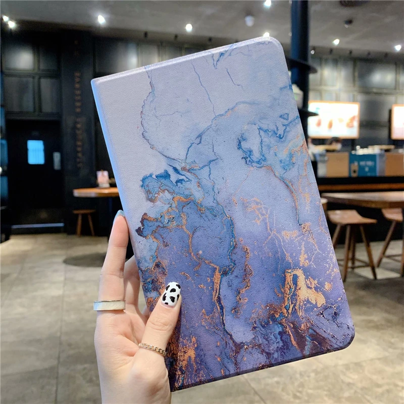 

Чехол с мраморным рисунком для нового iPad 7th/8th поколения 10,2 "2019 2020 Авто Режим сна/Пробуждение, легкий, противоударный чехол-подставка
