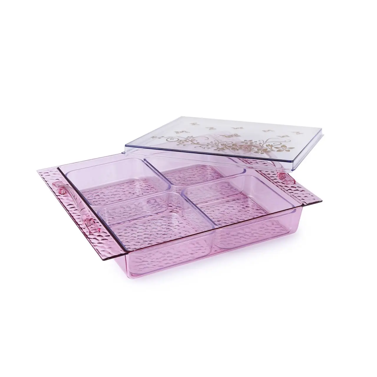 

Damson Color 4'L Breakfast lunch box bulaklar eat bars knife