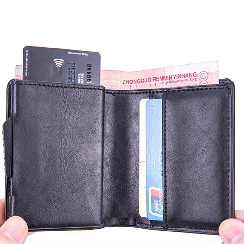 for airtag rfid card holder small men wallet money bag leather women wallets purse air tags bag for apple airtags tracker case free global shipping