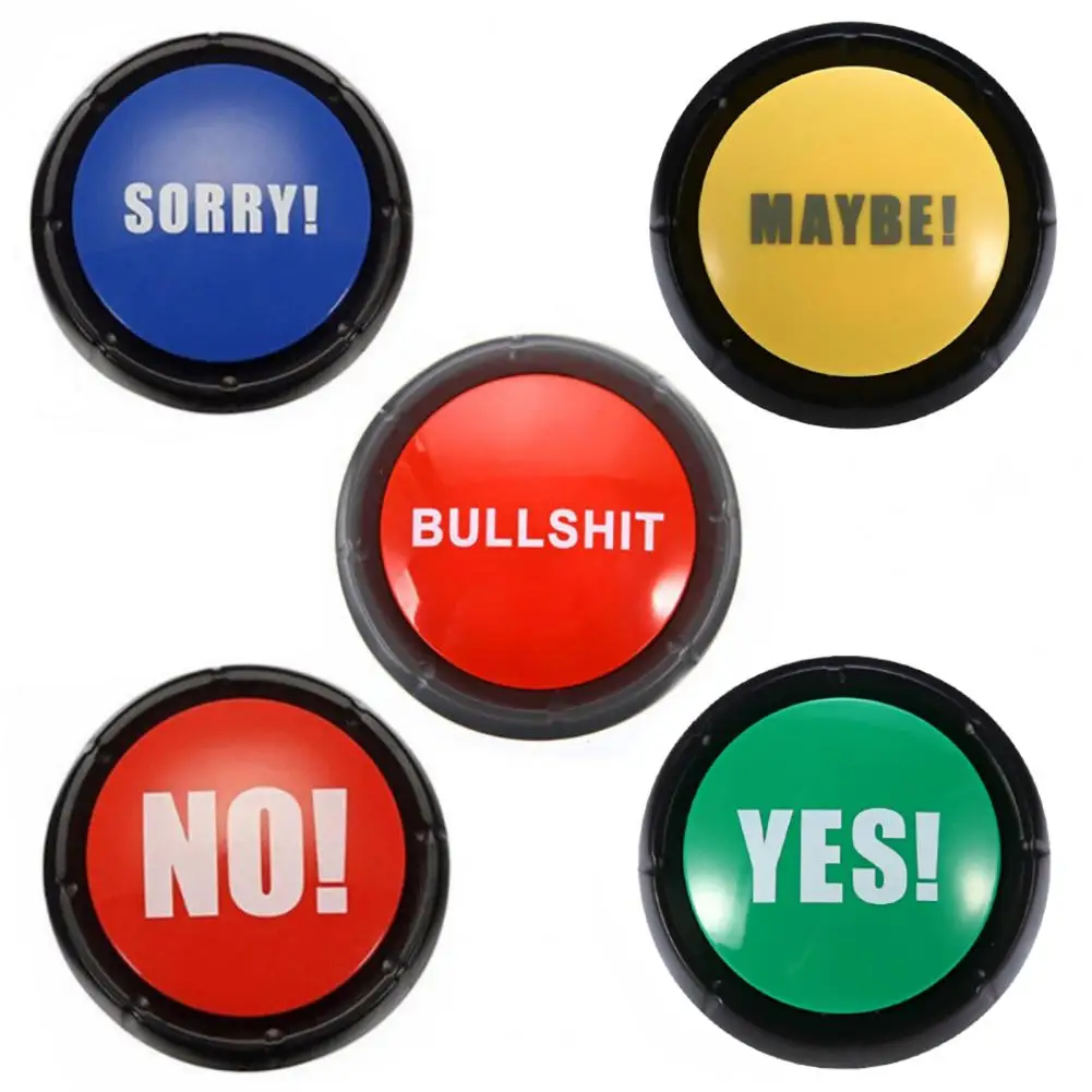bullshit maybe no sorry yes sound talking button home office party funny toy free global shipping