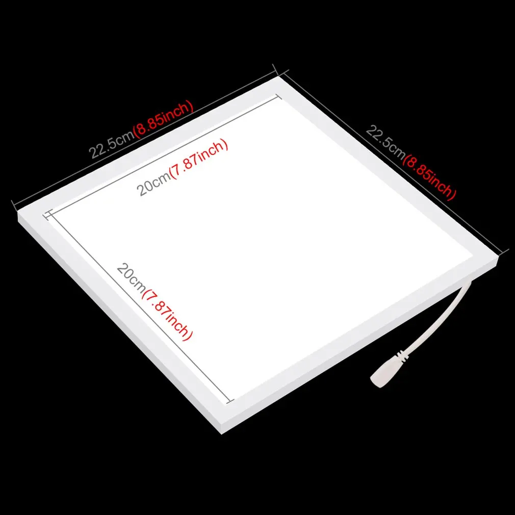 

PULUZ Mini LED Photography Shadowless Bottom Light 22.5cm Shadow-free Light Lamp Panel Pad for 20cm Photo Studio Box