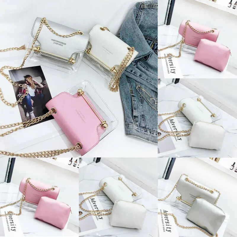 Женская прозрачная Наплечная Сумка из ПВХ летняя пляжная сумка | Багаж и сумки