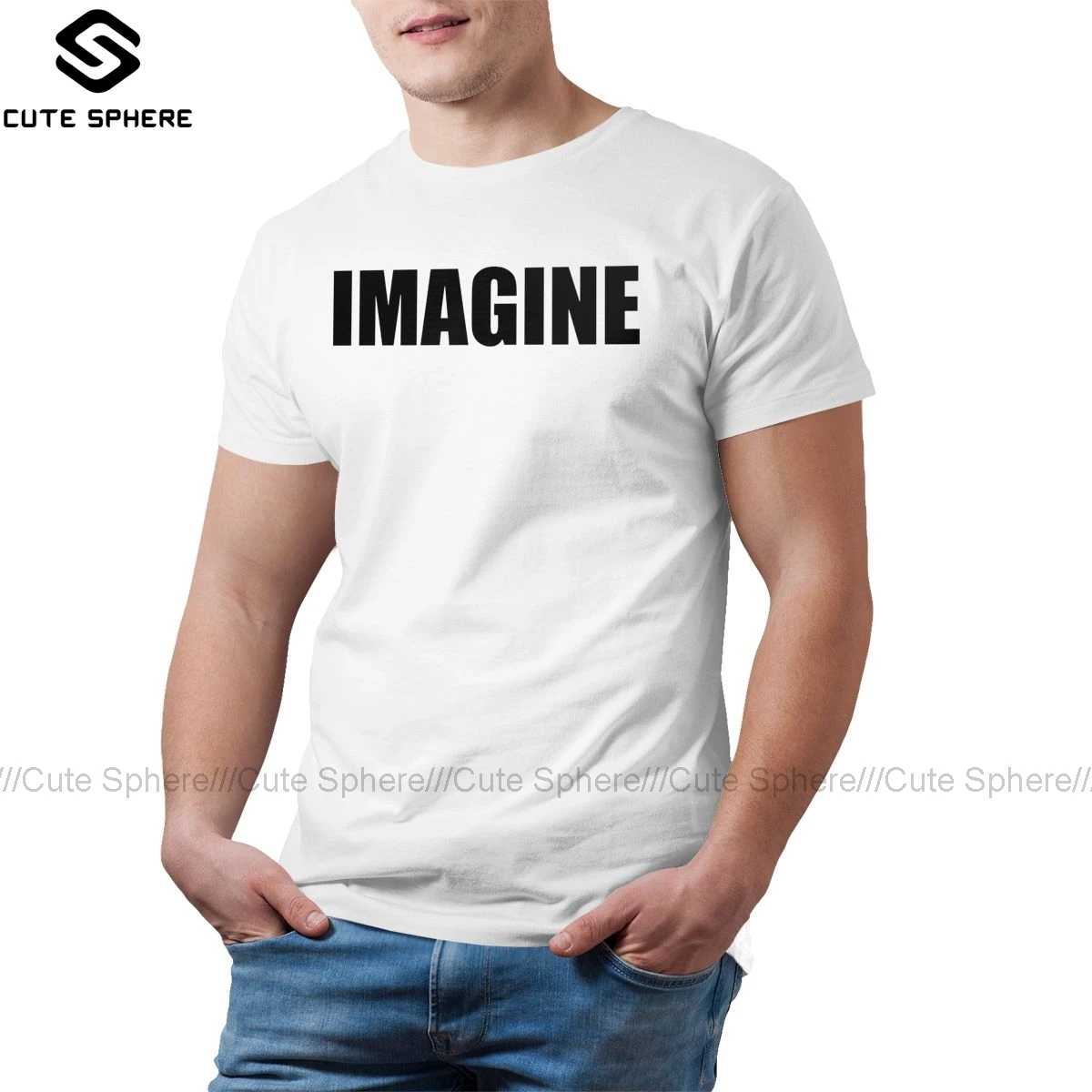 А ля Джон Леннон футболка IMAGINE Awesome мужские футболки Графический пляжные шорты из