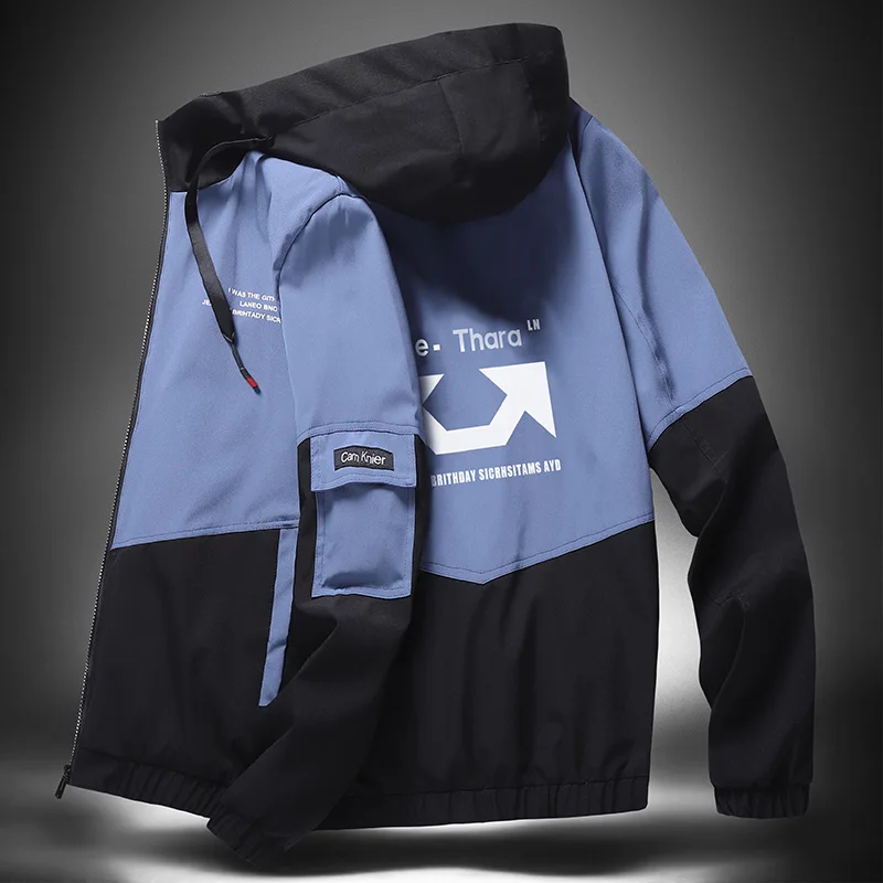 Куртка карго мужская с принтом модное повседневное пальто капюшоном верхняя