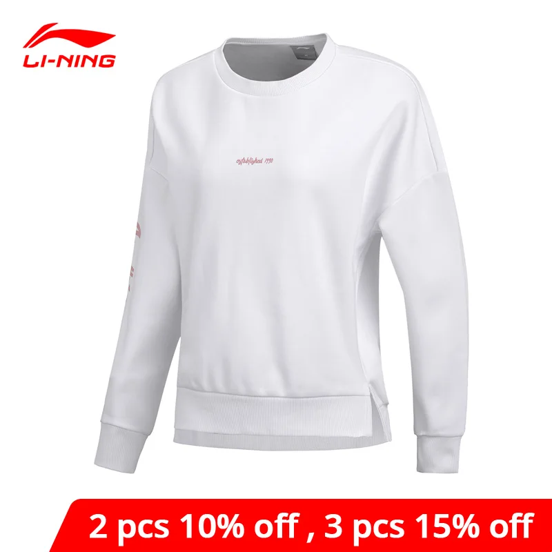Женский теплый флисовый свитер Li Ning свободная Спортивная кофта из 66% полиэстера с