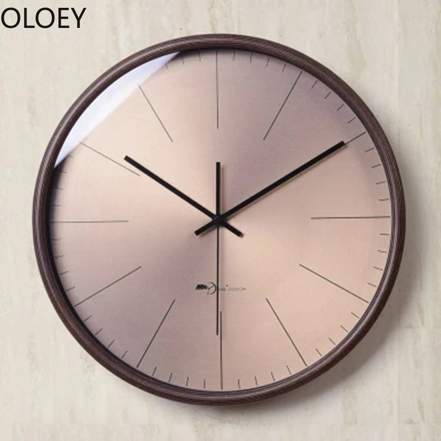 

Modern Design Round Copper Wall Clock Living Room Bedroom Wall Watch Home Decor Digital 3d Reloj De Pared Office Decoration 2021