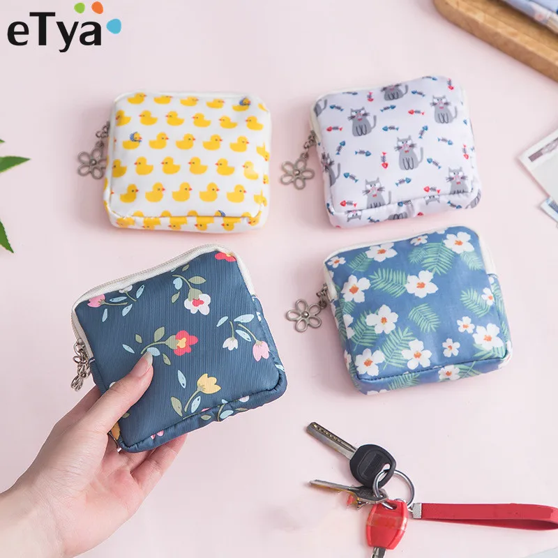 ETya маленький холщовый Кошелек для монет, женский милый мини кошелек для монет, сумочка для девочек, детская карта, ключ для денег, губная помада, салфетка для наушников, сумки для хранения