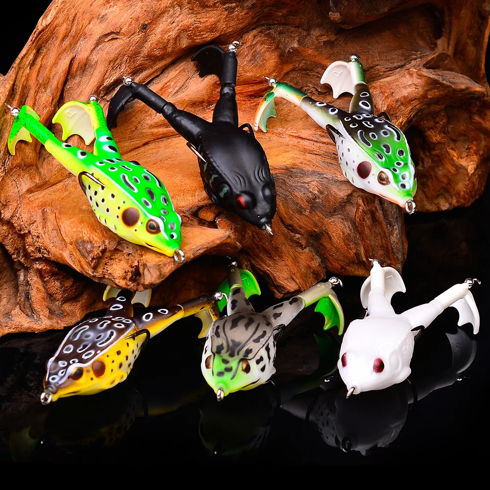 

10pcs/lot Double Propellers Frog Wobbler Soft Bait Jigging Fishing Lures 95mm13g Artificial Topwater Popper Fishing Tackle