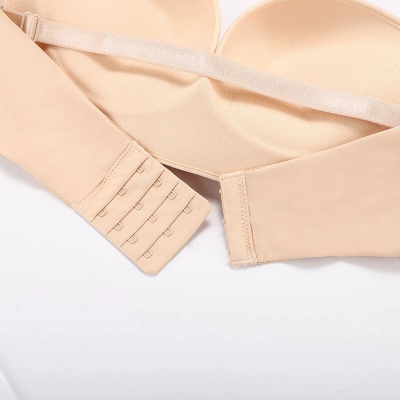 

New Strapless Front Buckle Bra Wirefree Push Up Non Slip Invisible Women Bra Underwear XD88