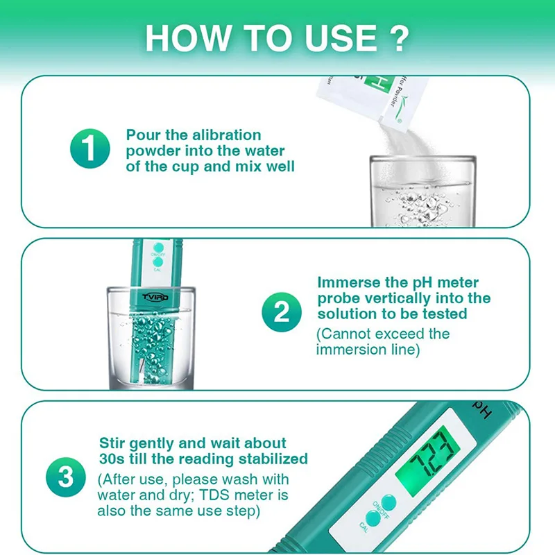 Измеритель PH 3 в 1 TDS + EC измеритель температуры Цифровой качество воды тестер с ЖК