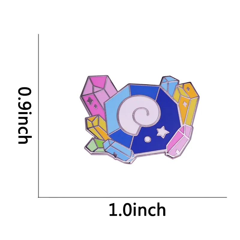 Эмалированная булавка из ископаемых камней и драгоценных | Украшения аксессуары