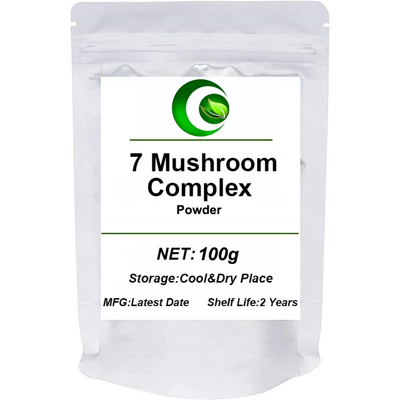 

7 Mushroom Complex Powder Chaga Cordyceps Reishi Lion's Mane Maitake Turkey Tail Shiitake Complex Powder