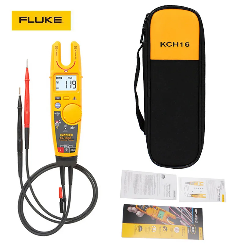 Fluke T5-1000 прецизионный тестер непрерывности напряжения открытый зажим мультиметр с амперметром напряжения, чтобы отправить портативный мягкий мешок цены уступки быстрое прибытие