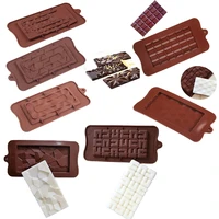 1pcs silicone mold chocolate mold fondant patisserie candy bar mould cake mode decoration kitchen baking accessories