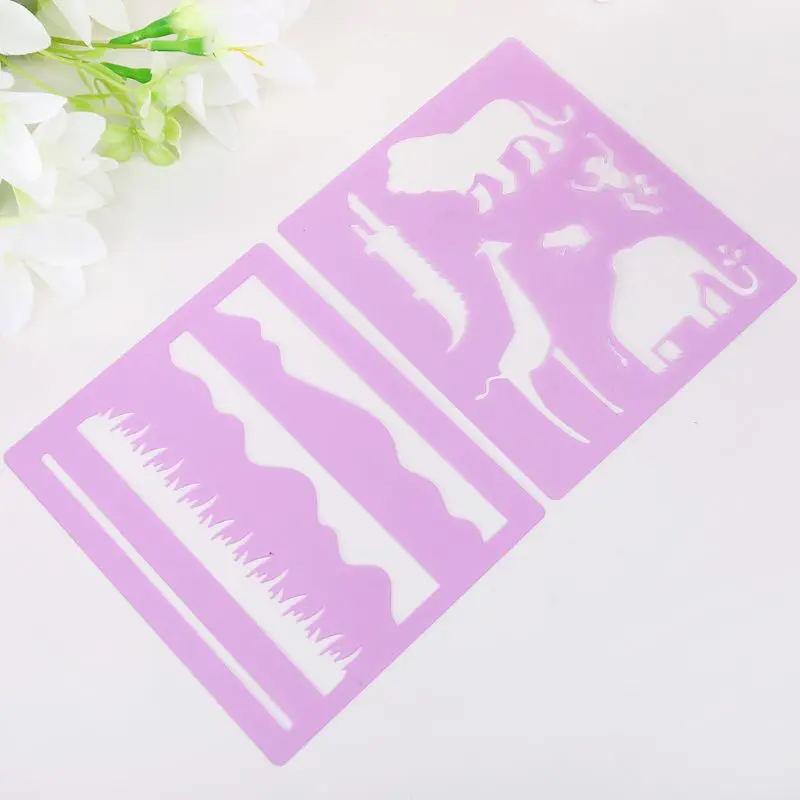 

14pcs/set Letters Animal Drawing Template Stencil Painting Embossing DIY Album