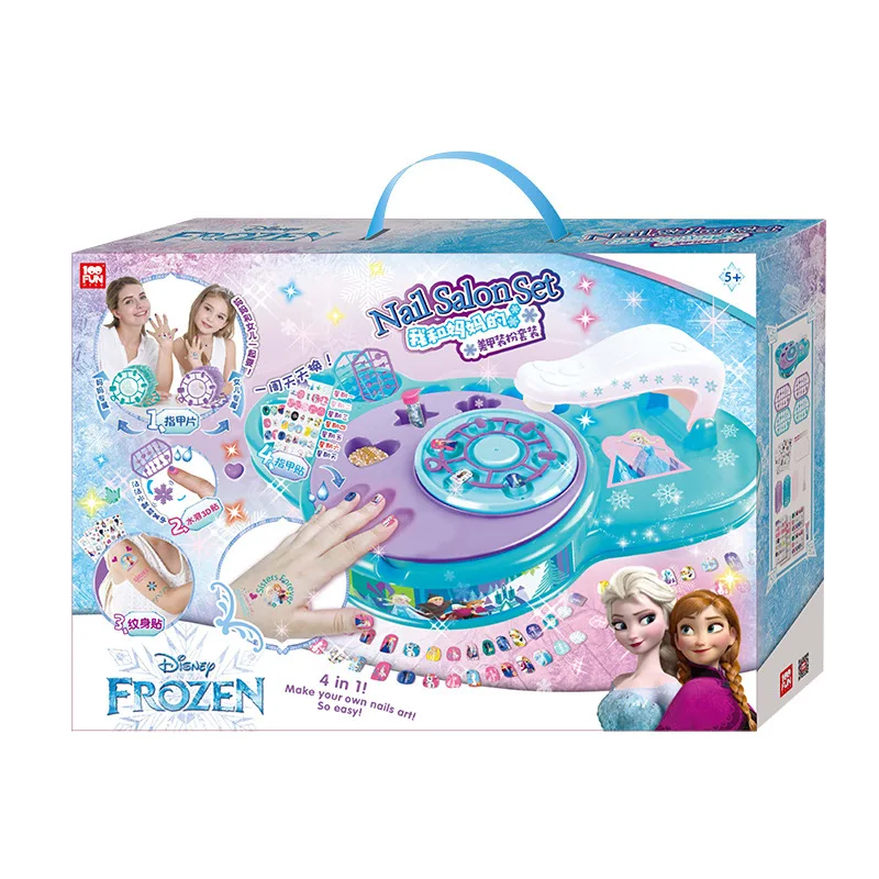 Disney new girls frozen 2 принцесса тату наклейка для ногтей косметика макияж коробка набор