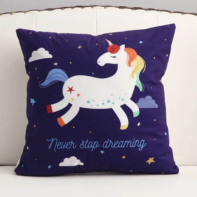 

Unicorn Swan Pillowcase Zoo Plush Throw Pillows Decorations For Home Decor Christmas Pillow Case Sofa Chair Cushion Cover 45X45