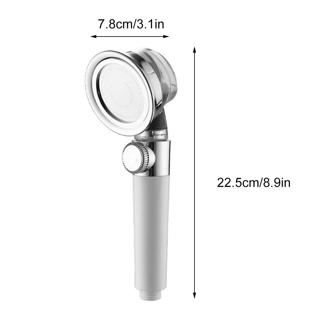 

Shower Head Handheld High Pressure Water Saving Adjustable Shower Head Silver/Transparent Bathroom Accessories Shower Set