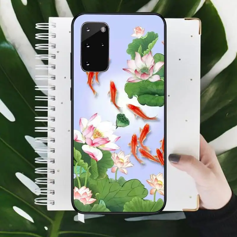 

Koi Fish Cherry Blossom Lucky Cat Japanese Phone Cases For Samsung S 9 10 20 A 10 21 30 31 40 50 51 71 s note 20 j 4 2018 plus