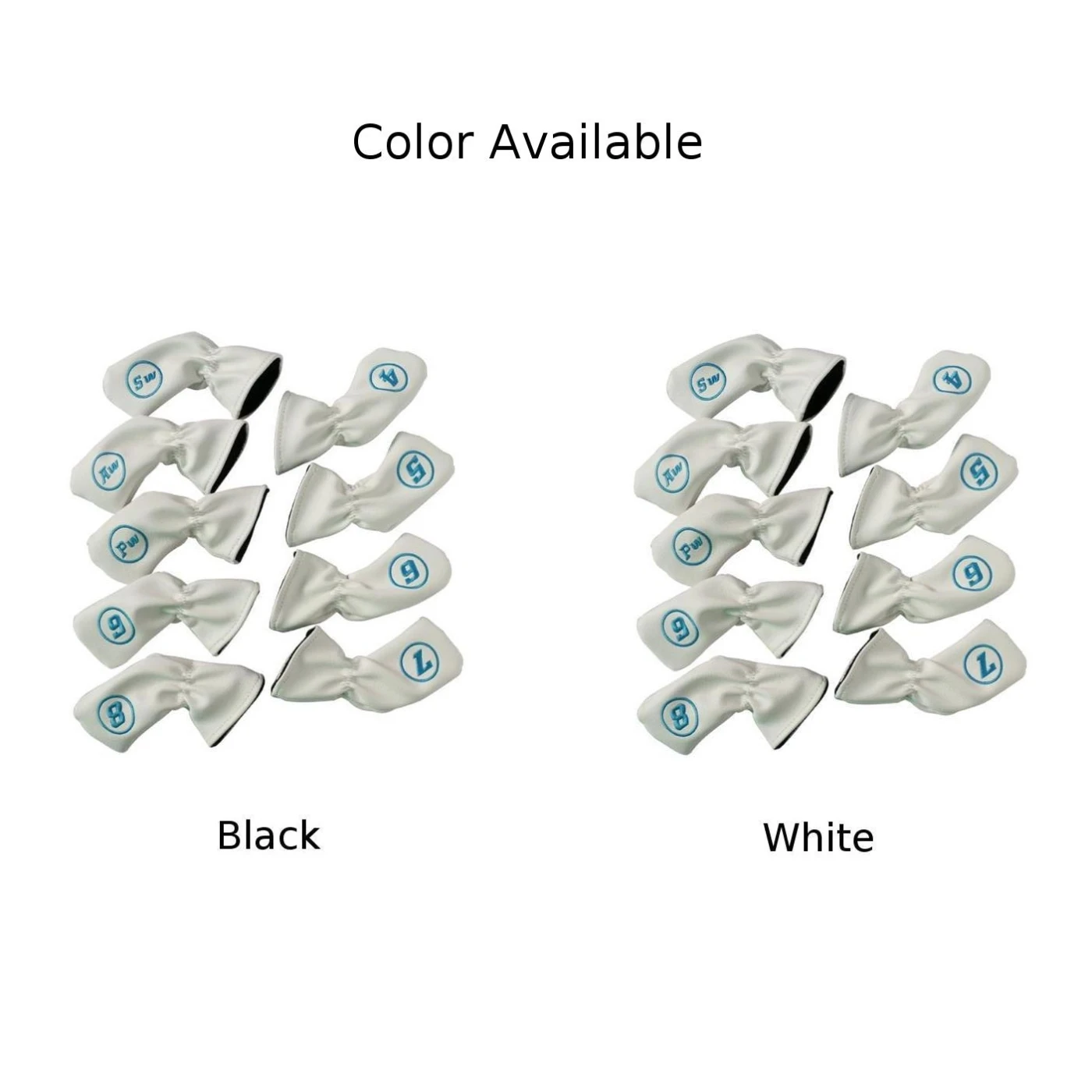 

9pcs Golf Cue head Cover Golf Putter Cover Iron Protective Headcovers Soft