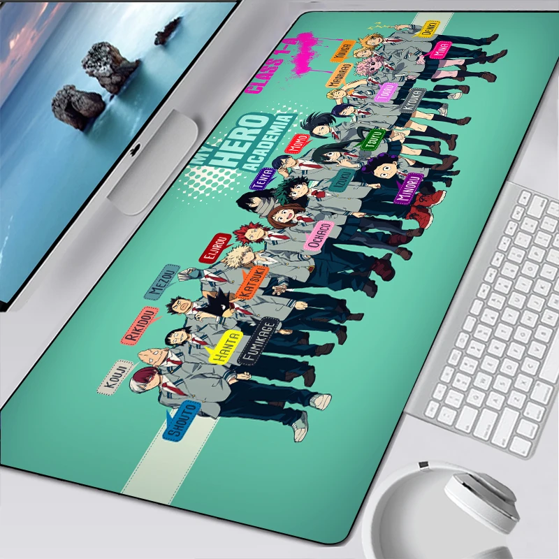 

My Hero Academia Anime Gaming Large Mouse Pad Carpet Rug Gamer Computer Mousepad manga mouse Pad Keyboard Desk Mat give boy gif