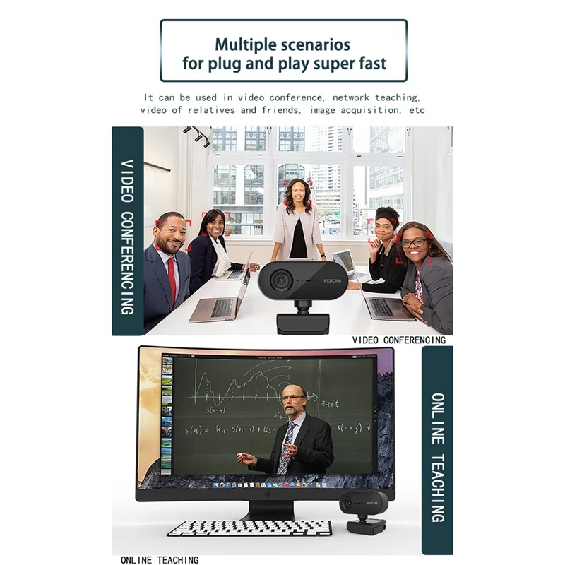 

PC07 1080P Webcam Mini Computer PC WebCamera Computer Camera 2 Million High-Definition Camera USB Camera Free Drive Work