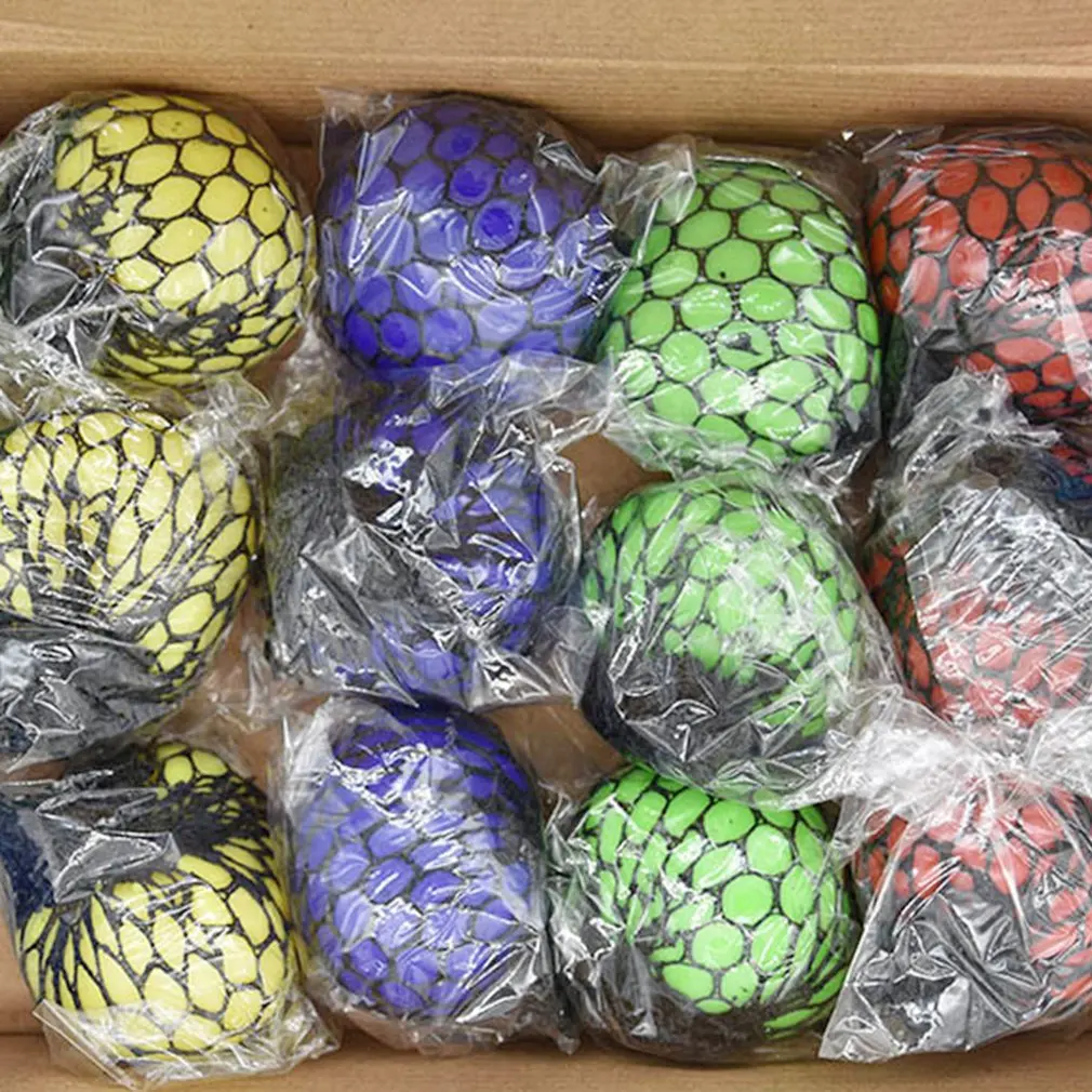 Горячий Забавный милый шар для снятия стресса Novetly Squeeze Ball рука запястье упражнения антистресс слизи виноградные шарики-гаджеты игрушки для детей
