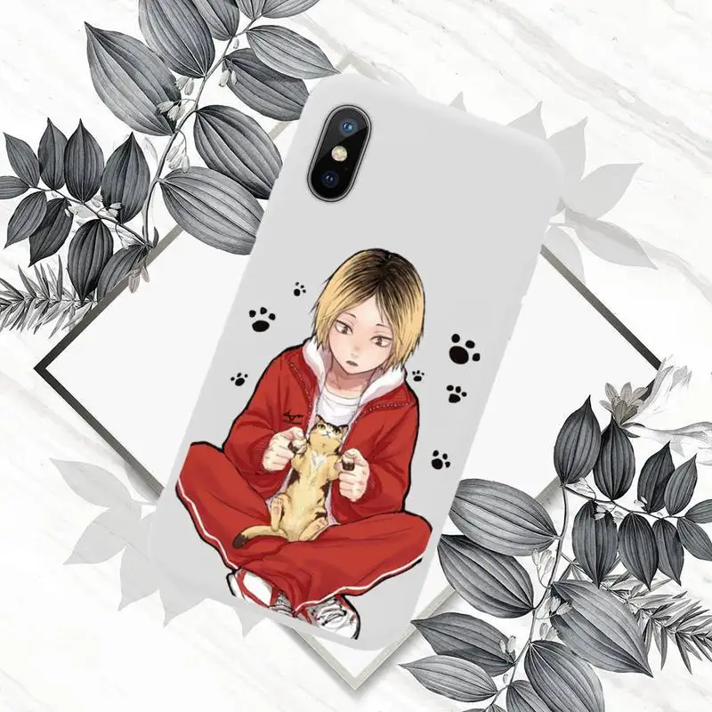

Kenma Kozume Haikyuu Phone Case White Color for iPhone 11 12 Mini Pro MAX . If you choose other models, please leave message