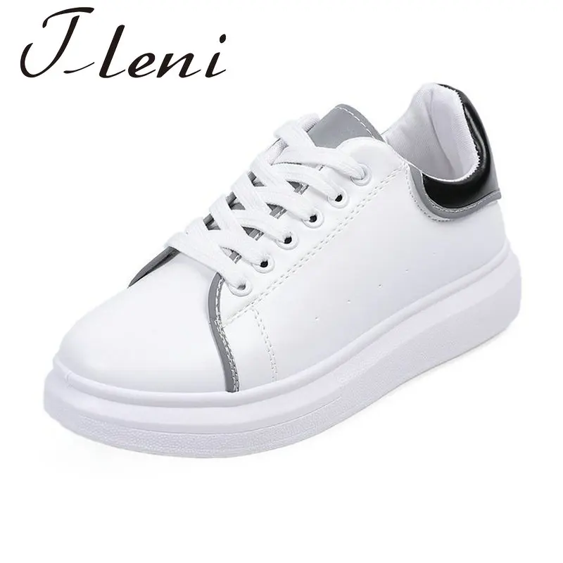 Светящиеся белые кроссовки Новинка осени 2019 повседневные на толстой подошве в