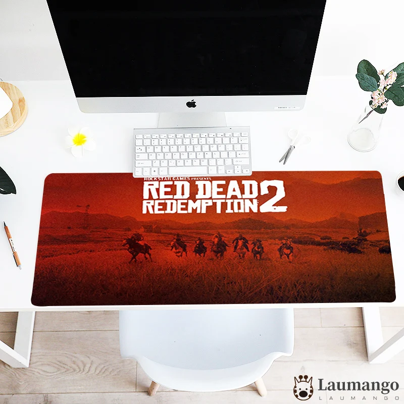 

Mouse pad Red redemption Large Size Mouse mat Natural Rubber PC Computer Gaming Desk Mat Mousepad