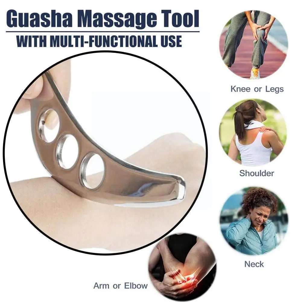 

Gua Sha Tool Steel Manual Scraping Massager Skin Care Mobiliz Tool Tissue For Myofascial Release Physical Therapy Y2A5
