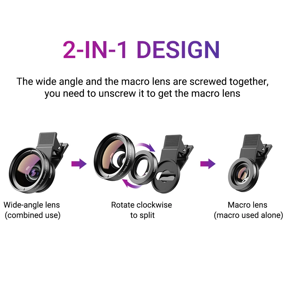 apexel phone lens kit 0 45x super wide angle 12 5x macro micro lens hd camera lentes for iphone 6s 7 xiaomi more cellphones free global shipping