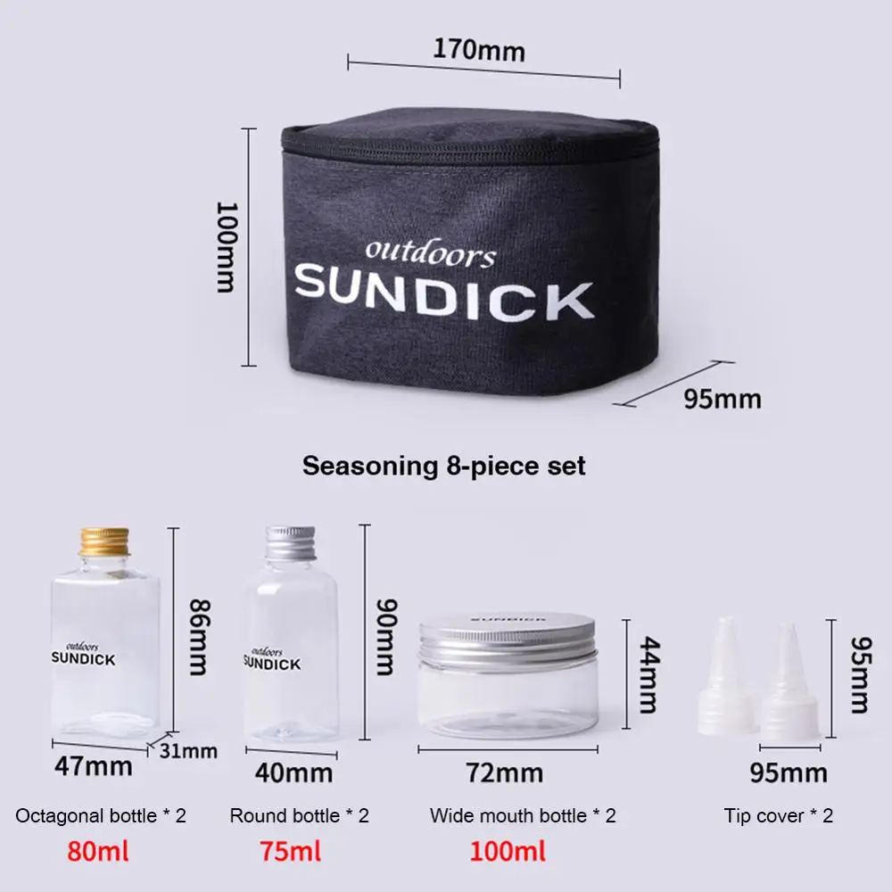 7 шт. портативные банки для специй и приправ|Столовые приборы пикника| |