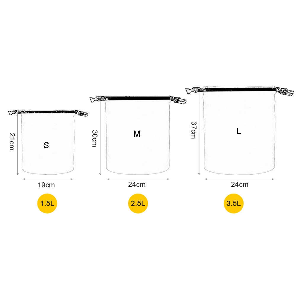 

3Pcs Storage Dry Bags Set Water Sports Waterproof Bag Set For Swimming Boating Sailing Surfing Fishing Accessories