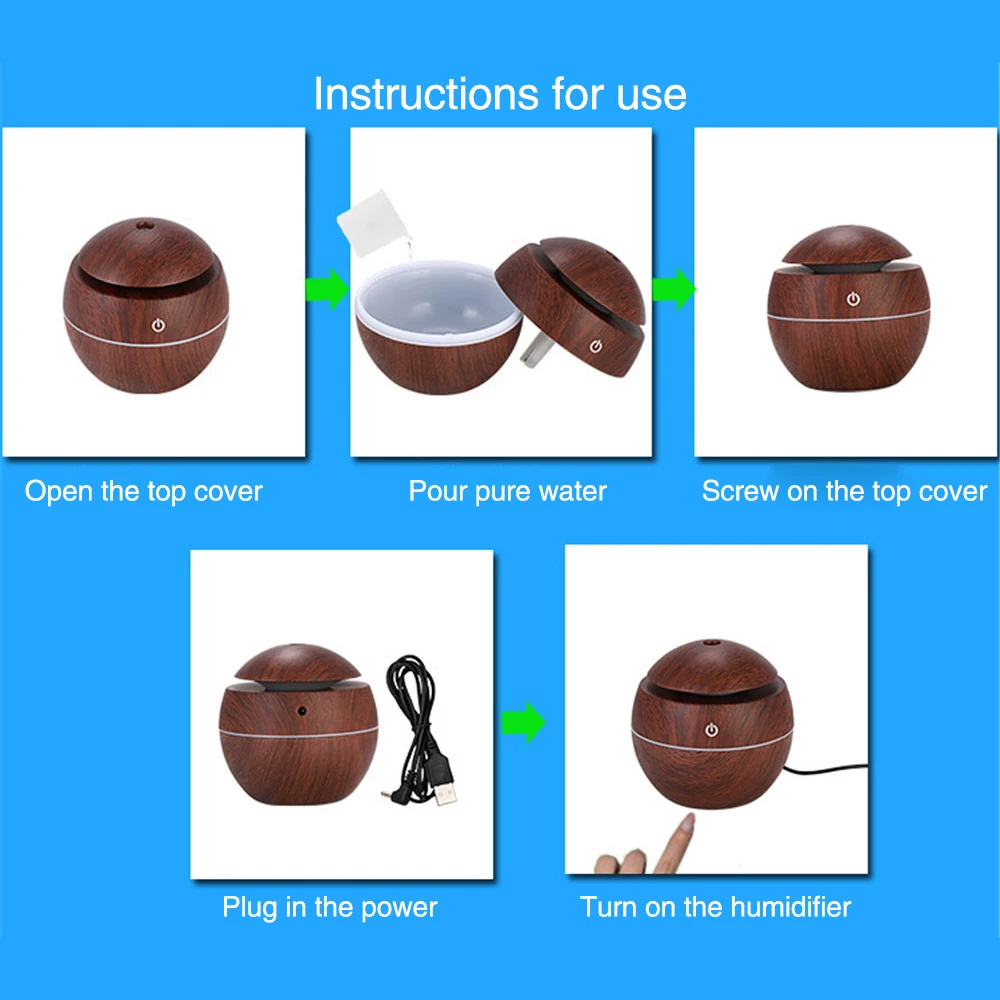 Ароматизирующий мини-увлажнитель воздуха для автомобиля с USB ароматерапия