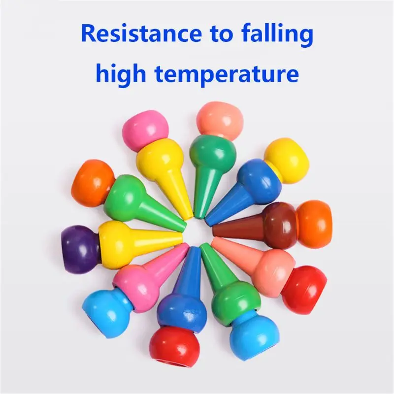 3D мелки для пальцев 12 цветов нетоксичные моющиеся рисования воск малышей детей