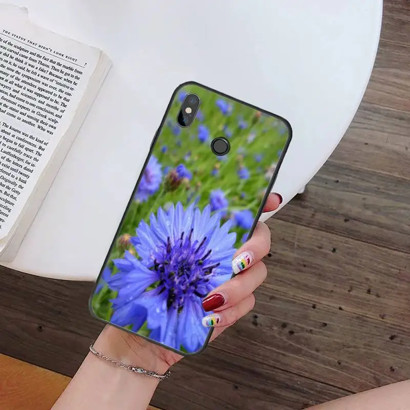 

Flower Blue Cornflowers beatuiful Phone Case For Xiaomi Redmi 7 9t 9se k20 mi8 max3 lite 9 note 8 9s 10 pro Shell Cover Funda