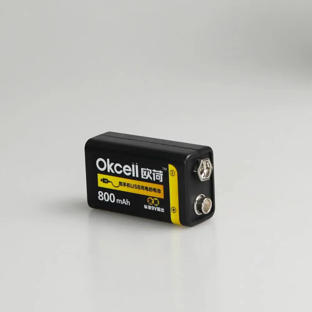 OKCELL 9V Перезаряжаемые Батарея 800 мА/ч Портативный OKcell Micro USB аккумуляторные батареи