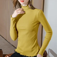 black long sleeve modal t shirts tees girls solid slim high elasticity undershirts tees t shirts tops for female many color