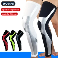 sposafe 1pcs compression leg sleeves knee brace support warmers for running basketball calf knee pain relief injury recovery