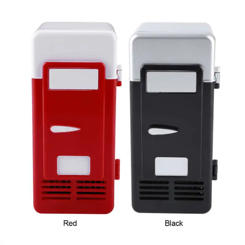 

LED Mini USB Refrigerator USB Refrigerator Drinks Beverage Cans Refrigerator and Heater Kitchen Appliance