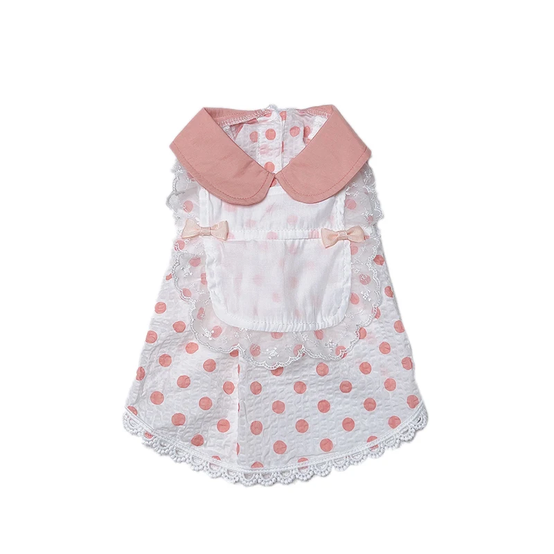 

Cute Dots Dog Dress Lace Skirt Summer Pet Clothing Chihuahua Pomeranian Shih Tzu maltese Poodle Bichon Puppy Small Dog Clothes