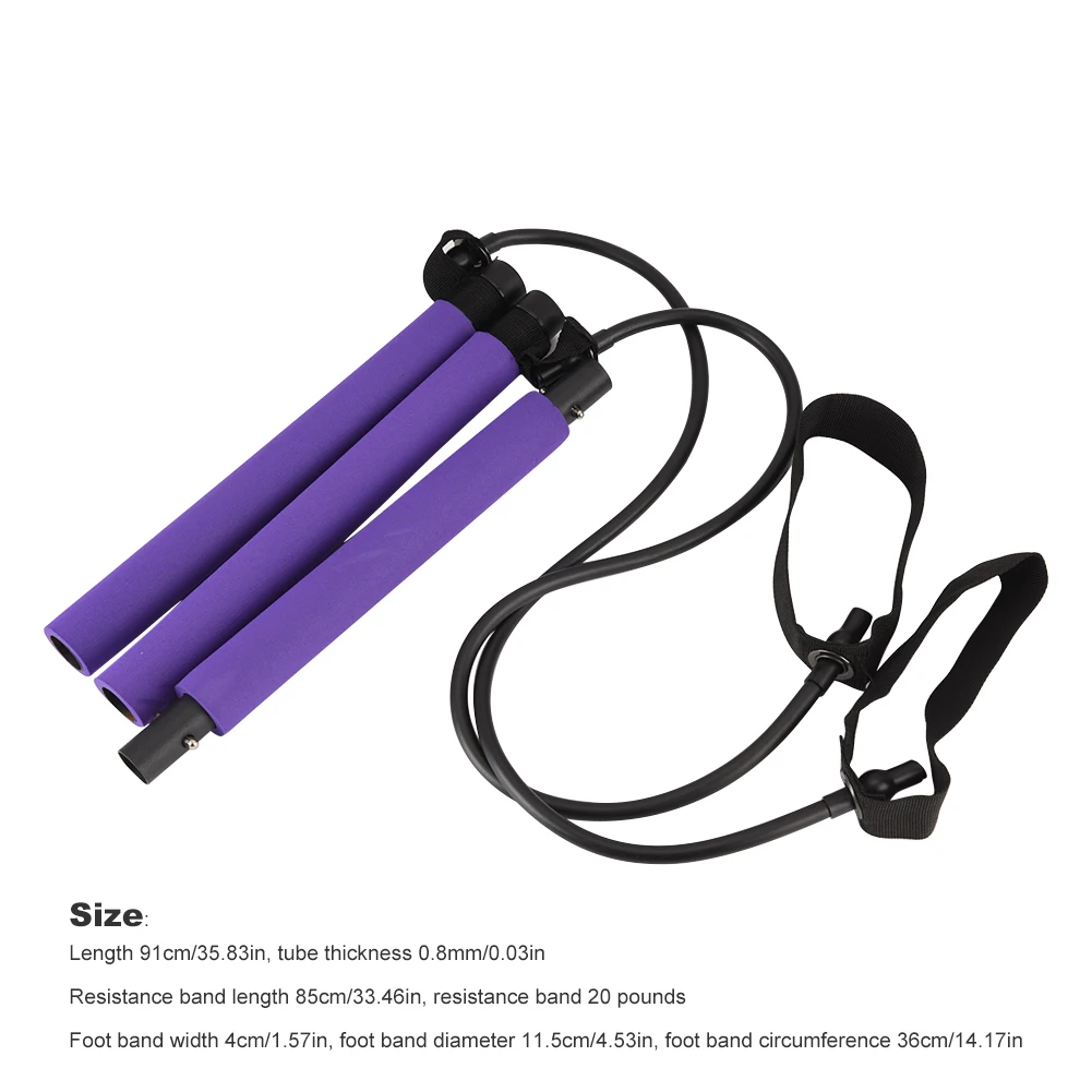 

Yoga Resistance Bands Pilates Stick Yoga Sports Training Exercise Bar With Tube Resistance Band Gym Indoor Fitness Equipment