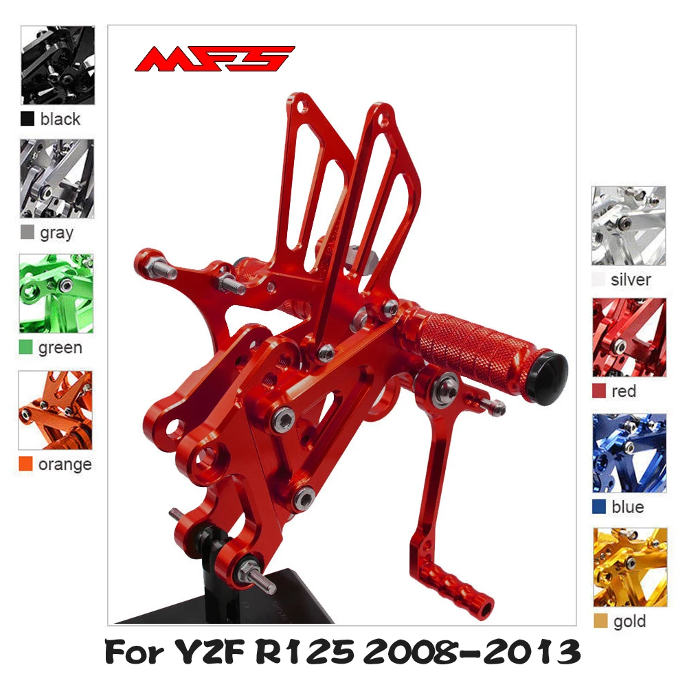 Регулируемые подножки для мотоцикла MFS аксессуары Yamaha YZF R125 2008 2009 2010 2011 2012