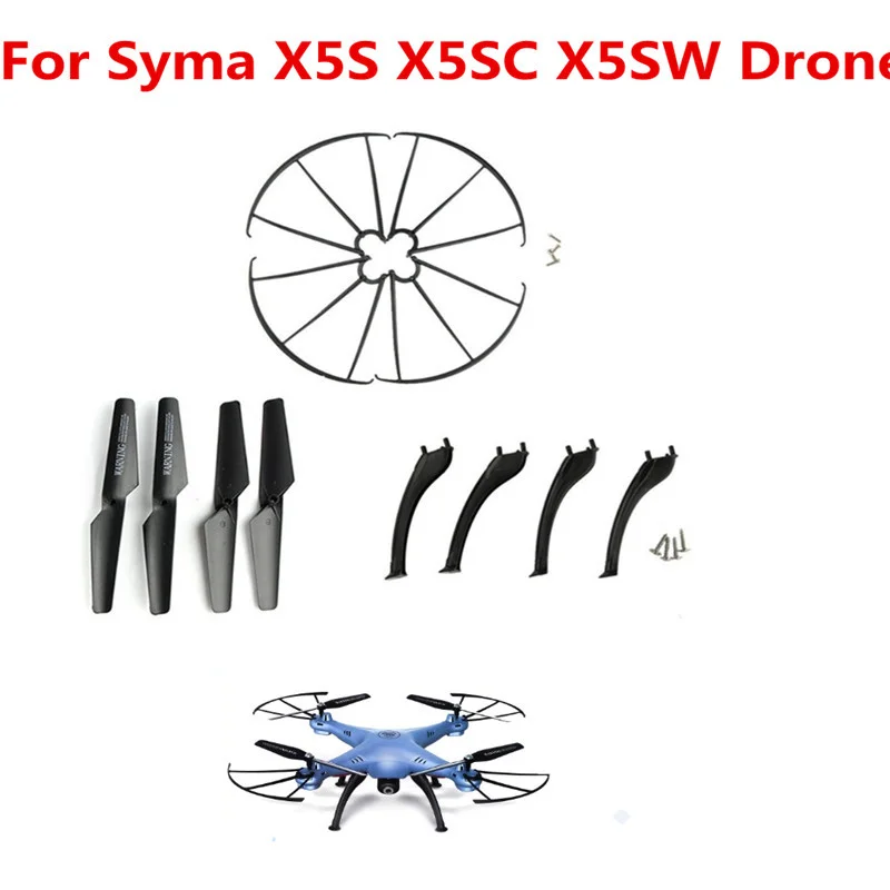 

Suit 4pcs Propellers and 4pcs Propeller Protectors and 4pcs Landing Skid For Syma X5S X5SC X5SW RC Quadcopters