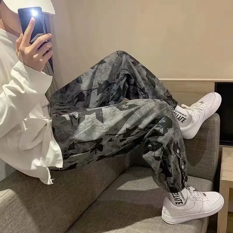 Брюки спортивные камуфляжные для мужчин и женщин джоггеры черные брюки