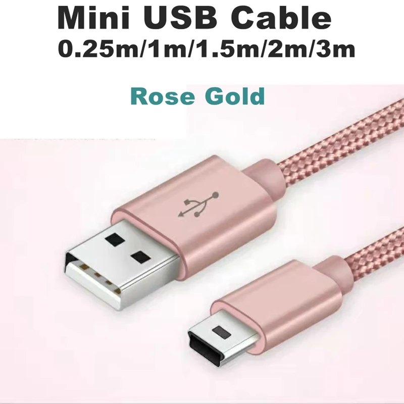 3m 1m 0 25m mini usb 5 pin cable mini usb to usb fast data charger short cable for mp3 mp4 player car dvr gps digital camera hdd free global shipping