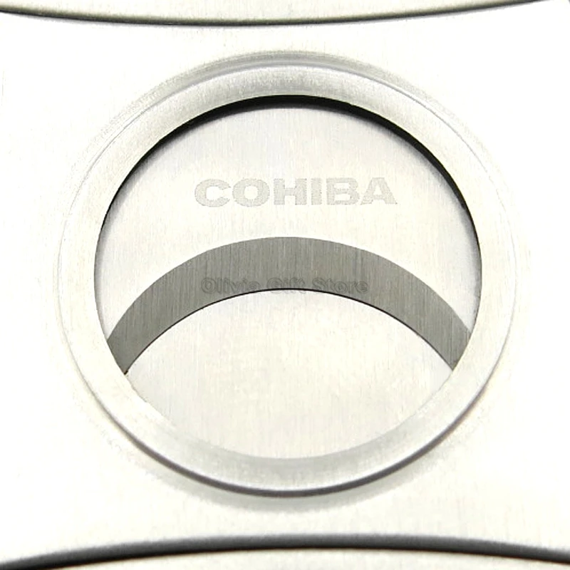 COHIBA Stainless Steel Cigar Cutter Sharp Blade Cigarette Metal Knife Guillotina With Gift Box Tobacco Smoking Tool | Дом и сад